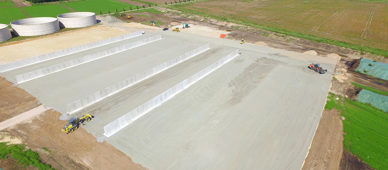 Neubau Fahrsiloanlage & Futterkomponentenlagerhallen